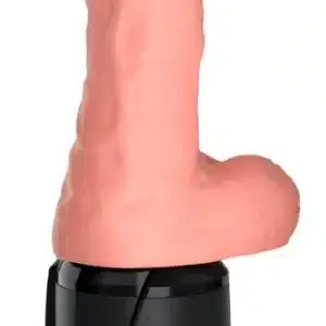 King Cock Plus Stoßvibrator mit Wärmefunktion Hautfarben hell/Schwarz King Cock Plus Stoßvibrator mit Wärmefunktion Hautfarben hell/Schwarz – Bild 3