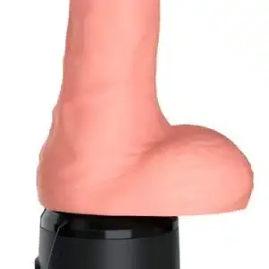 King Cock Plus Stoßvibrator mit Wärmefunktion Hautfarben hell/Schwarz King Cock Plus Stoßvibrator mit Wärmefunktion Hautfarben hell/Schwarz – Bild 4