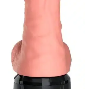 King Cock Plus Stoßvibrator mit Wärmefunktion Hautfarben hell/Schwarz King Cock Plus Stoßvibrator mit Wärmefunktion Hautfarben hell/Schwarz – Bild 5