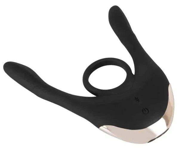 Couples Choice Paarvibrator - 10 Modi, 3 Motoren Schwarz/Silber Couples Choice Paarvibrator - 10 Modi, 3 Motoren Schwarz/Silber