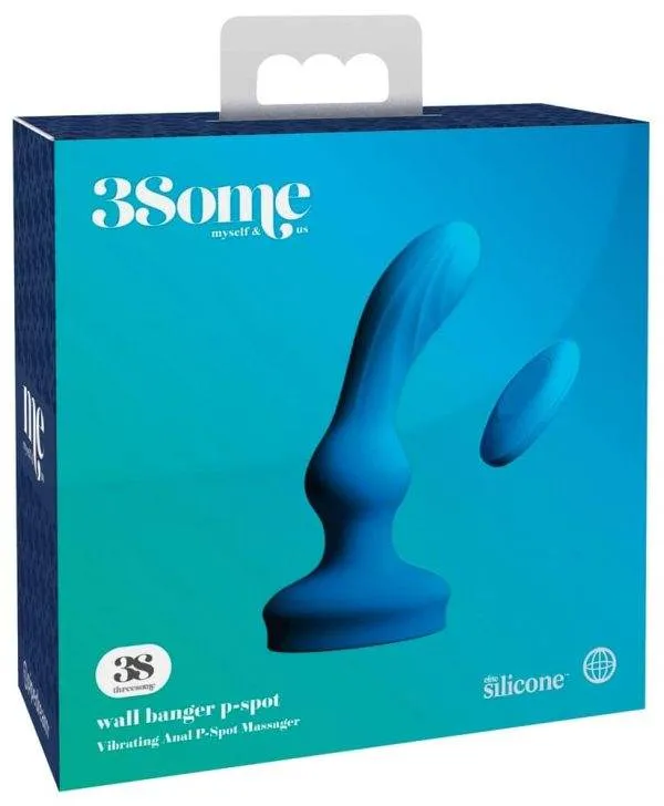 05525690000_verp Threesome P-Spot Vibrator - Gebogener Prostata-Vibrator mit Fernbedienung