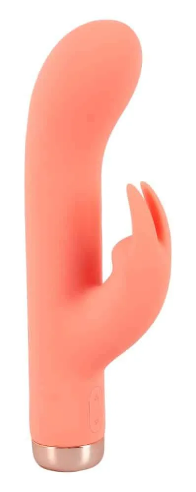 Peachy Mini Rabbit Vibrator - Kompakt & kraftvoll, 10 Vibrationsmodi Koralle/Gold
