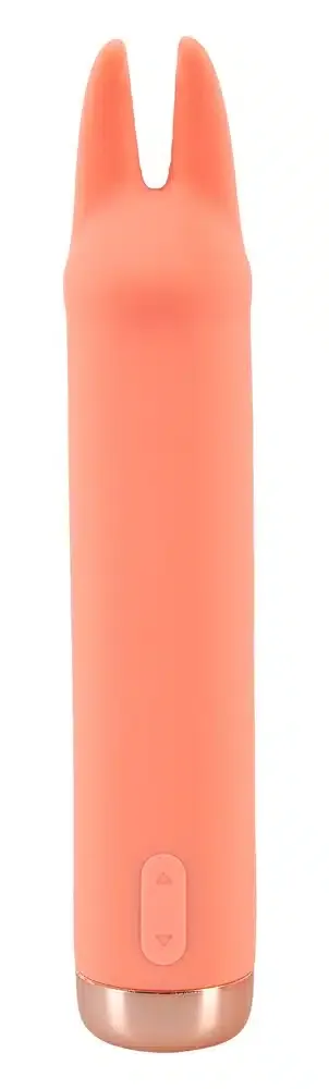 Peachy Mini Trickle Vibrator - Kompakter Spaß für unterwegs! Koralle/Gold