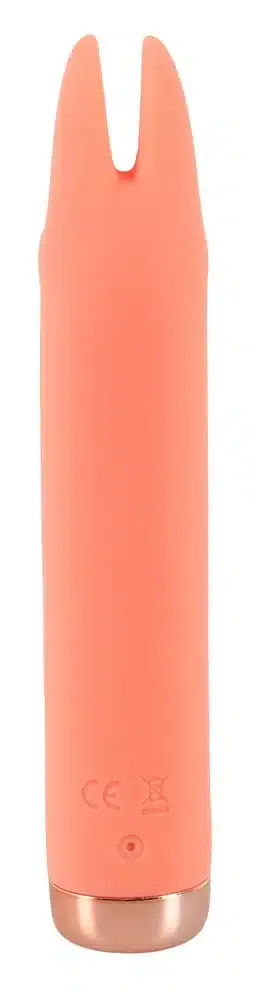 Peachy Mini Trickle Vibrator - Kompakter Spaß für unterwegs! Koralle/Gold Peachy Mini Trickle Vibrator - Kompakter Spaß für unterwegs! Koralle/Gold
