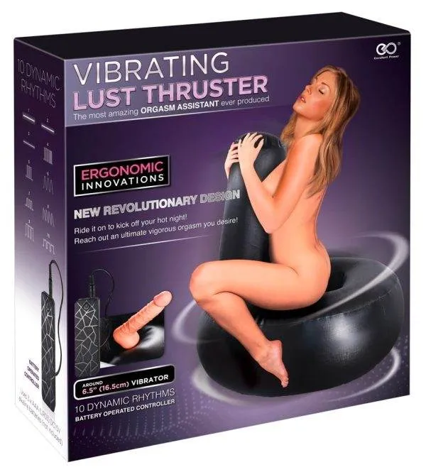 05548550000_verp NMC Vibrating Lust Thruster - Aufblasbare Lustinsel mit Naturvibrator Schwarz/Hautfarben hell