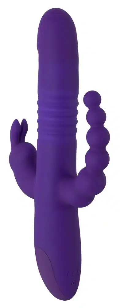 Sweet Smile Triple Thrusting V - Stoßvibrator mit Klitoris- und Analvibrator Sweet Smile Triple Thrusting V - Stoßvibrator mit Klitoris- und Analvibrator