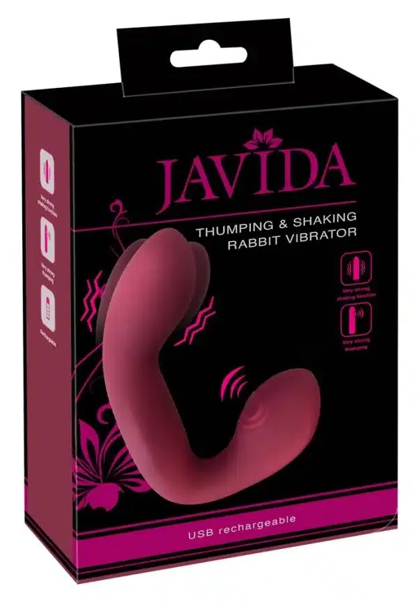 Javida Thumping & Shaking Rabb - Hotspot-Vibrator (70 Zeichen) Bordeaux