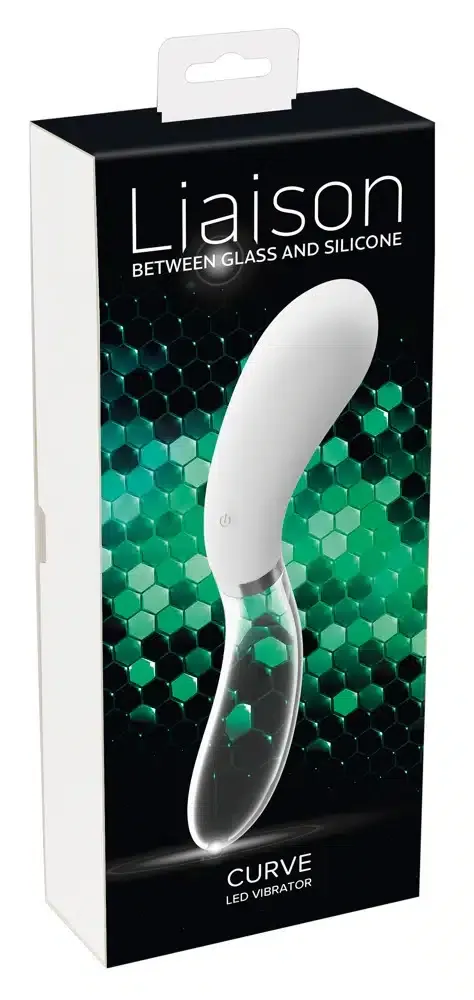 Liaison Curve - Edel eleganter Curve LED Vibrator Weiß/Transparent