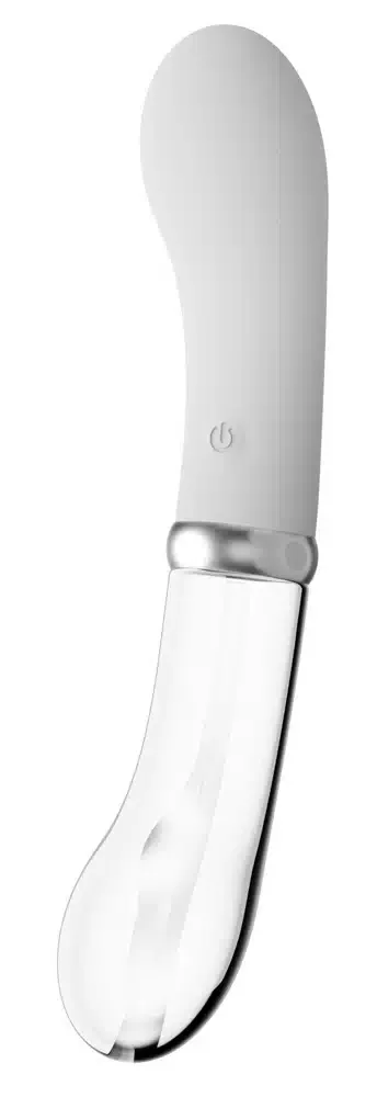 Liaison G-Spot - Silikon-Glas Vibrator Weiß/Transparent