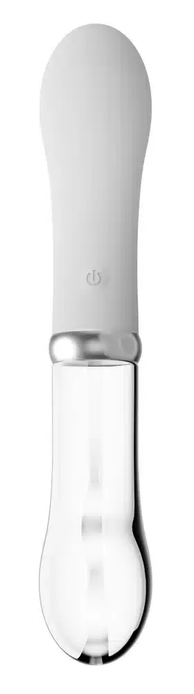 Liaison G-Spot - Silikon-Glas Vibrator Weiß/Transparent
