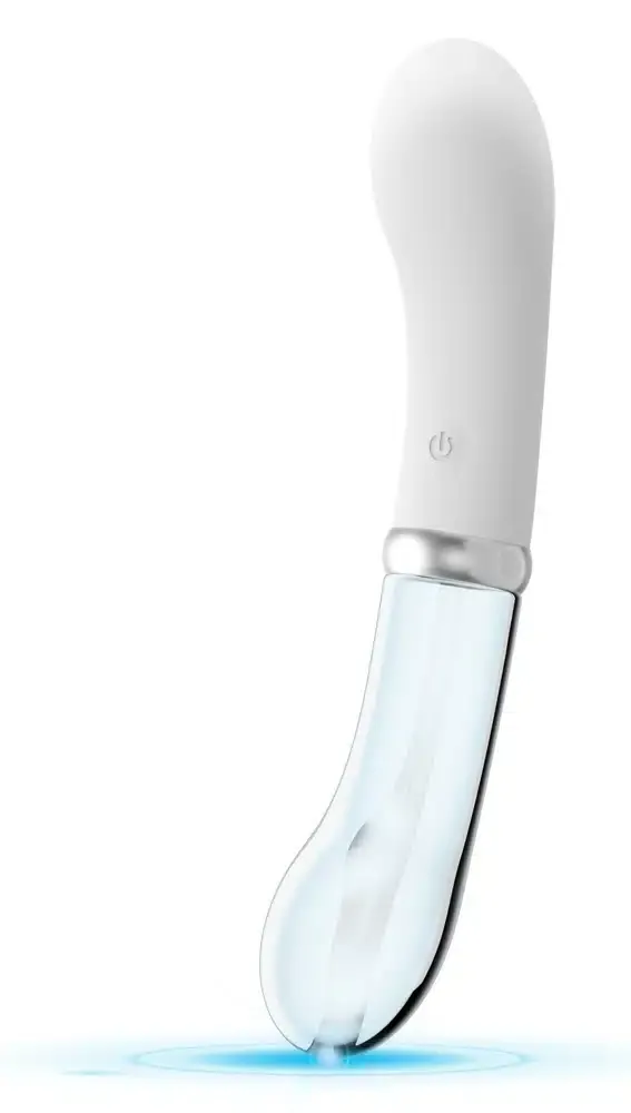 Liaison G-Spot - Silikon-Glas Vibrator Weiß/Transparent Liaison G-Spot - Silikon-Glas Vibrator Weiß/Transparent