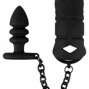 Black Velvets Cock Cage mit Hodenring und Analplug Black Velvets Cock Cage mit Hodenring und Analplug – Bild 3