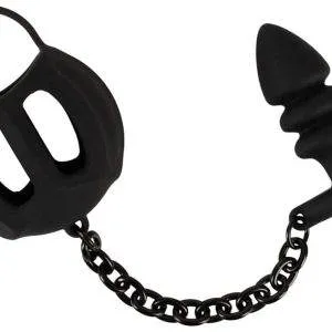 Black Velvets Ball cage with butt plug - Penisring, Hodenkäfig und Analplug aus Silikon Black Velvets Ball cage with butt plug - Penisring, Hodenkäfig und Analplug aus Silikon – Bild 4