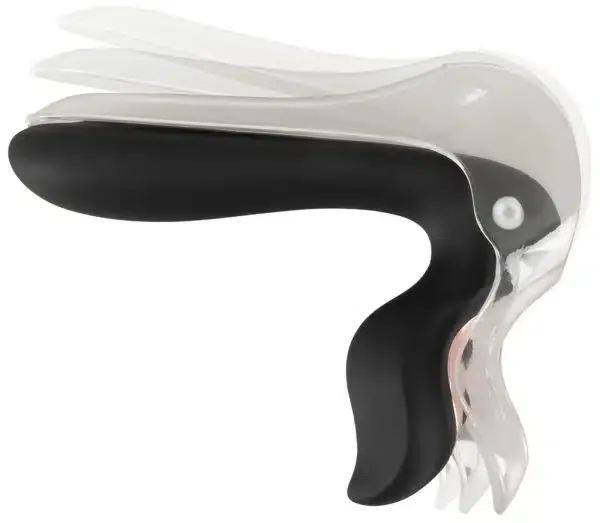 Bad Kitty LED Vibrations-Spekulum Schwarz/Transparent Bad Kitty LED Vibrations-Spekulum Schwarz/Transparent