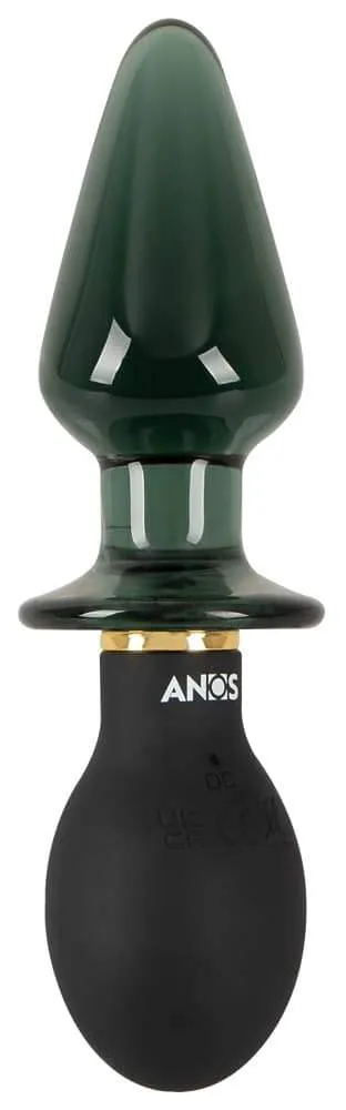 ANOS Double-Ended Vibro-Analplug - Silikon & Glas ANOS Double-Ended Vibro-Analplug - Silikon & Glas