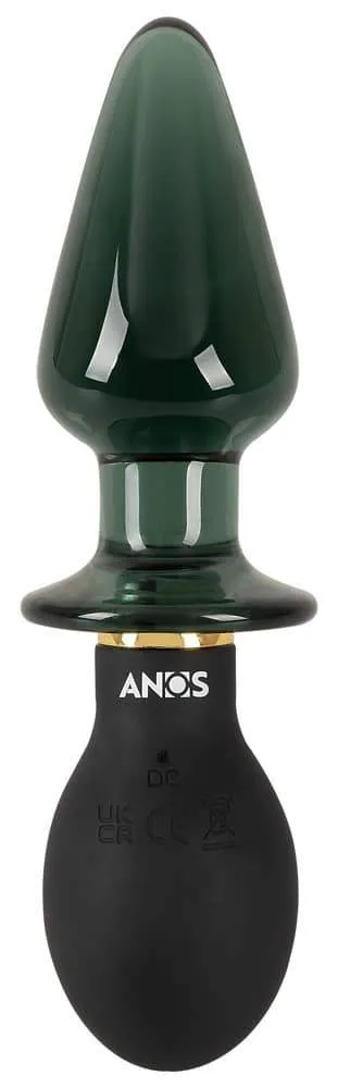 ANOS Double-Ended Vibro-Analplug - Silikon & Glas ANOS Double-Ended Vibro-Analplug - Silikon & Glas