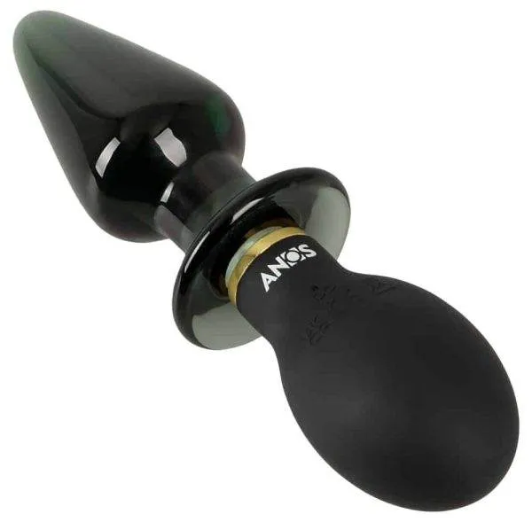 ANOS Double-Ended Vibro-Analplug - Silikon & Glas ANOS Double-Ended Vibro-Analplug - Silikon & Glas