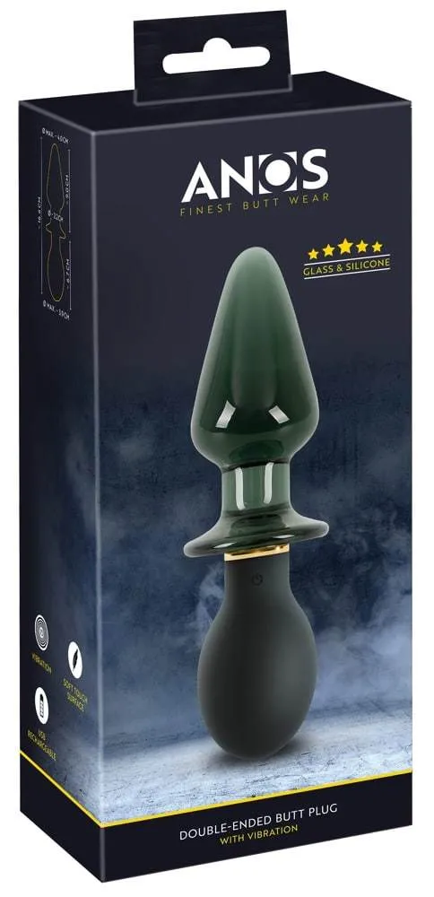 05577490000_verp ANOS Double-Ended Vibro-Analplug - Silikon & Glas
