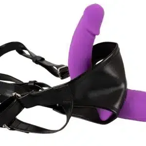 Sweet Smile Super Soft Double - Strap-On mit herausnehmbarem Doppeldildo Lila/Schwarz Sweet Smile Super Soft Double - Strap-On mit herausnehmbarem Doppeldildo Lila/Schwarz – Bild 4
