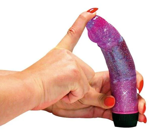 You2Toys Space Rider 3000 - Trendiger Vibrator mit Glitterpartikeln pink-transparent/Glitzer