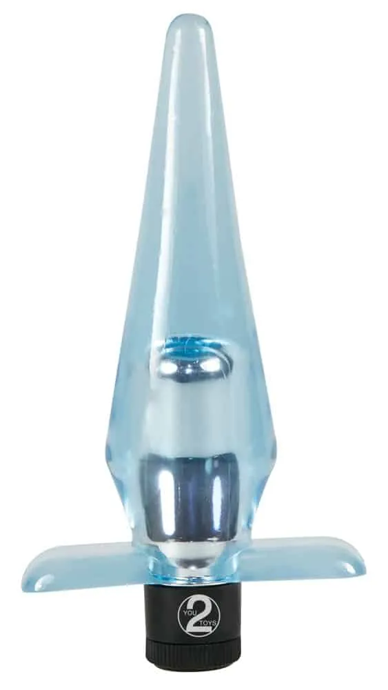You2Toys Analvibrator: Konisch, einfühlsam, stufelos steuerbar Hellblau/Transparent You2Toys Analvibrator: Konisch, einfühlsam, stufelos steuerbar Hellblau/Transparent