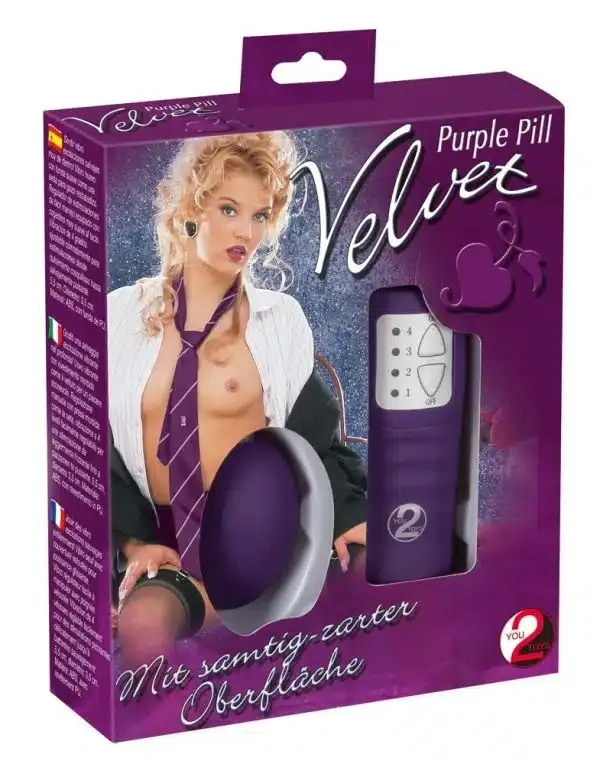 You2Toys Velvet Purple Vibro-Ei (1 Stück)