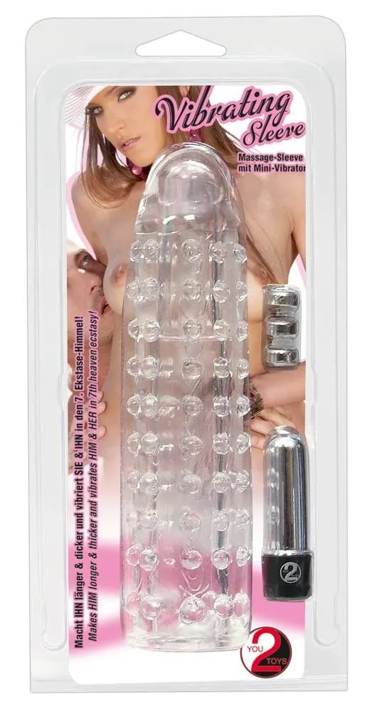 05633660000_verp You2Toys Penis Sleeve - Transparente, genoppte Hülle mit 7 cm Verlängerung