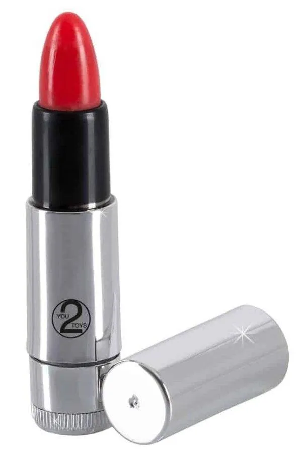 You2Toys Lippenstift Vibe - Leise & stufenlos regelbar Silber/Schwarz/Rot You2Toys Lippenstift Vibe - Leise & stufenlos regelbar Silber/Schwarz/Rot