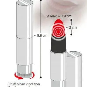 You2Toys Lippenstift Vibe - Leise & stufenlos regelbar Silber/Schwarz/Rot You2Toys Lippenstift Vibe - Leise & stufenlos regelbar Silber/Schwarz/Rot – Bild 5