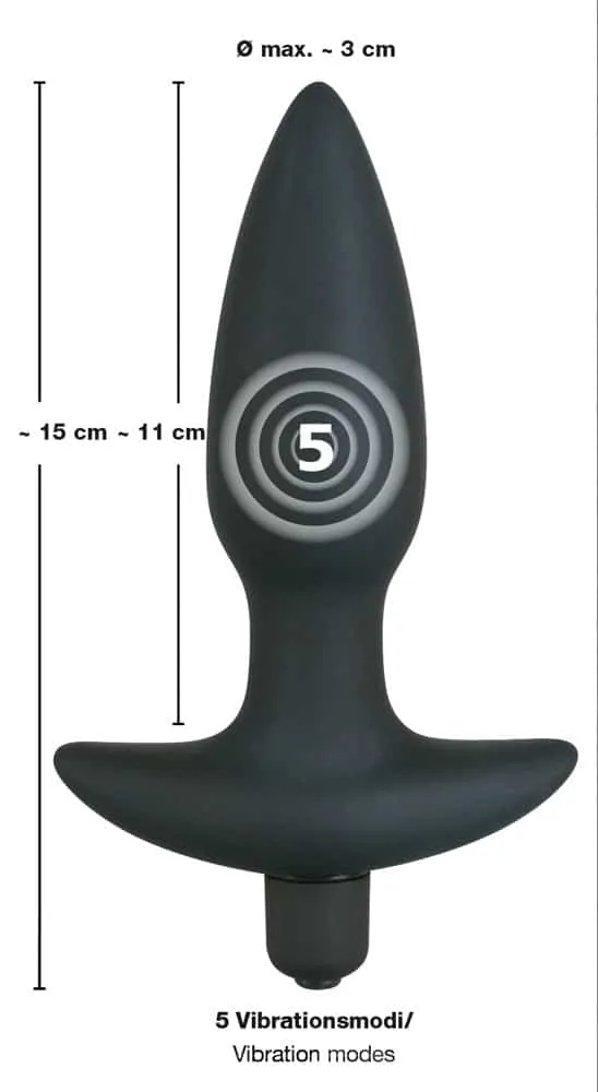 Black Velvets Vibr. Plug Mediu Black Velvets Vibr. Plug Mediu