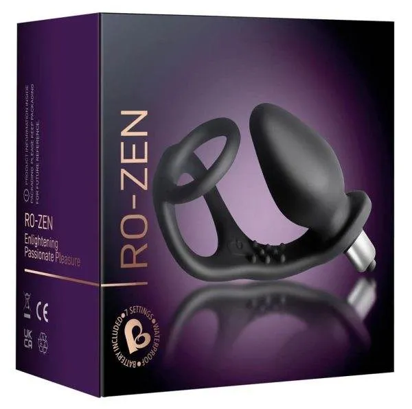 05792540000_verp Rocks Off - RO-ZEN: Penis-/Hodenring mit Vibro-Analplug