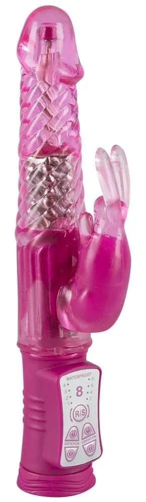 You2Toys Sugar Babe Purple - Perlen-Vibrator mit rotierendem Schaft und Häschen-Klitorisreizarm Pink/Beere You2Toys Sugar Babe Purple - Perlen-Vibrator mit rotierendem Schaft und Häschen-Klitorisreizarm Pink/Beere