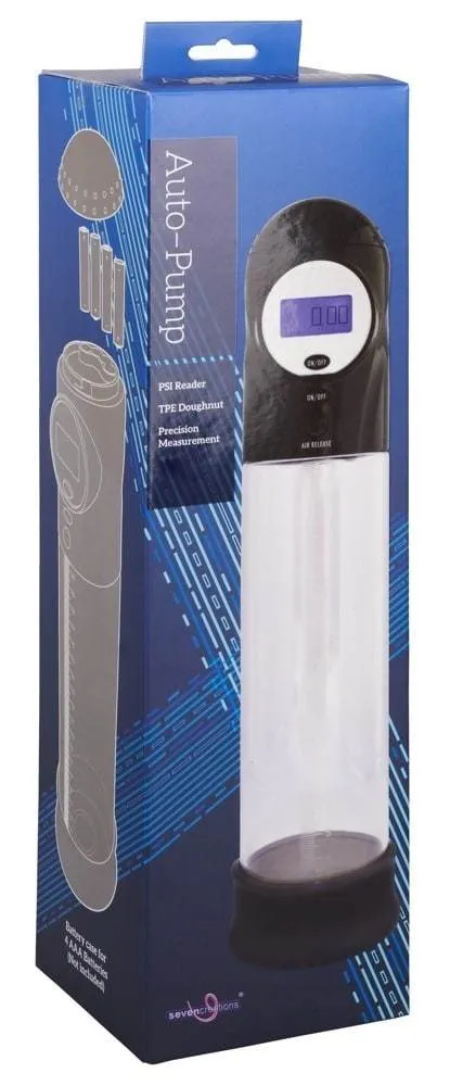 Seven Creations - Auto Pump: Vollautomatische Penispumpe Schwarz/Transparent Seven Creations - Auto Pump: Vollautomatische Penispumpe Schwarz/Transparent