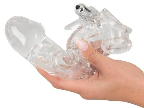 Crystal Clear Penisverlängerung mit Vibration Crystal Clear Penisverlängerung mit Vibration