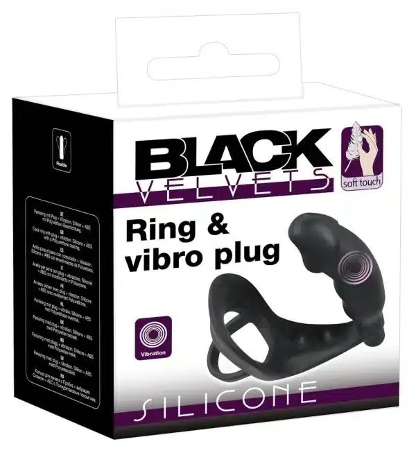 Black Velvets Vibro-Ring mit Analplug
