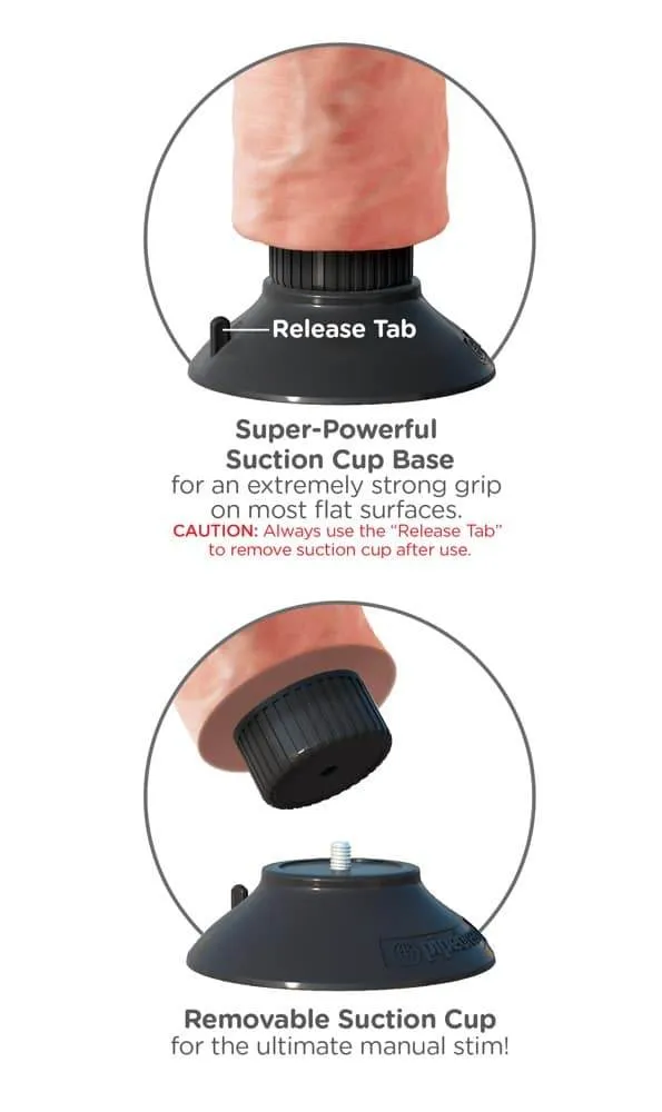 King Cock Naturvibrator mit Hoden - Multispeed-Vibration, biegsamer Schaft, strap-on kompatibel Light/Schwarz King Cock Naturvibrator mit Hoden - Multispeed-Vibration, biegsamer Schaft, strap-on kompatibel Light/Schwarz