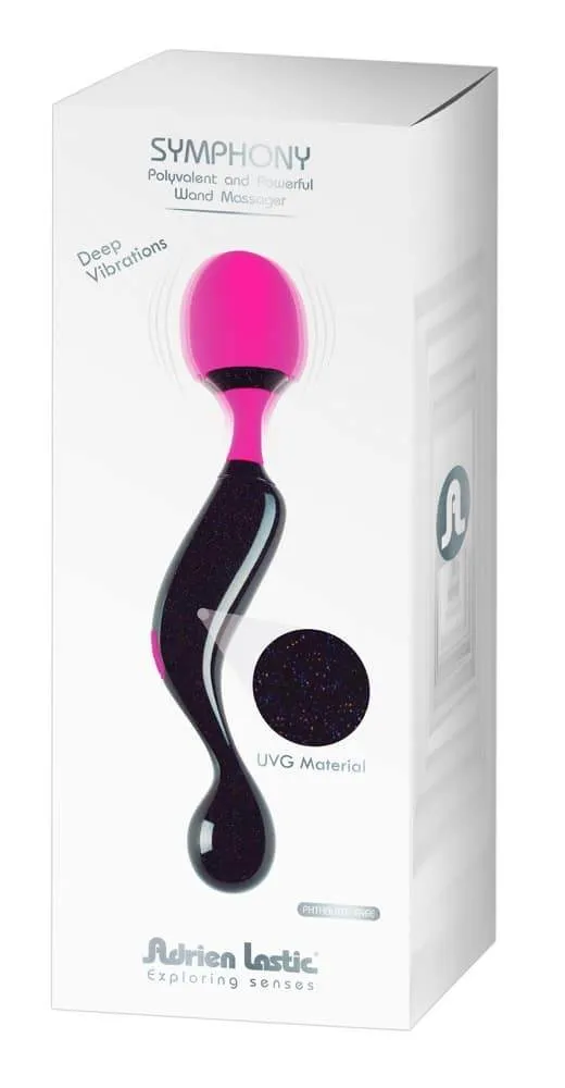 05898020000_verp Adrien Lastic Symphony - Beidseitig verwendbarer Doppelvibrator Schwarz/Pink