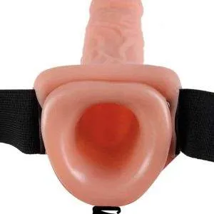 Fetish Fantasy Series - Vibrating Hollow StrapOn Hautfarben hell/Schwarz Fetish Fantasy Series - Vibrating Hollow StrapOn Hautfarben hell/Schwarz – Bild 4