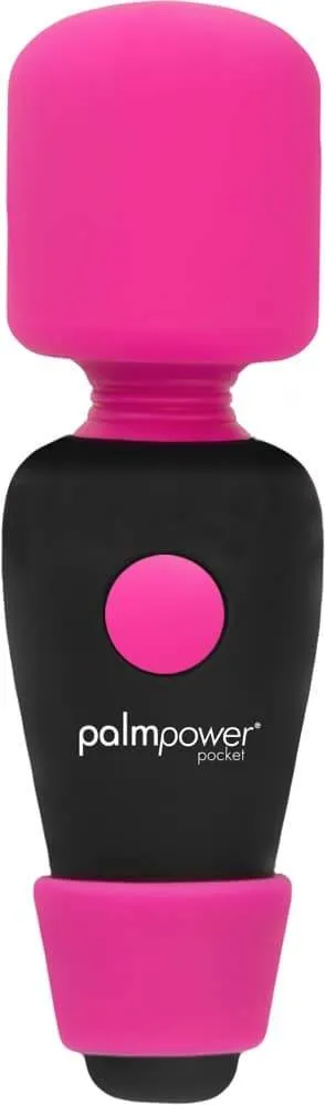 palmpower Mini - Handlicher Massagestab mit großem Kopf Pink/Schwarz