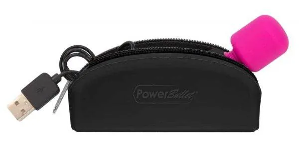 palmpower Mini - Handlicher Massagestab mit großem Kopf Pink/Schwarz