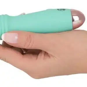 Cuties Mini Vibrator - 7 Vibrationsmodi, weiche Oberfläche, wasserdicht, wiederaufladbar Grün/Rosegold Cuties Mini Vibrator - 7 Vibrationsmodi, weiche Oberfläche, wasserdicht, wiederaufladbar Grün/Rosegold – Bild 3