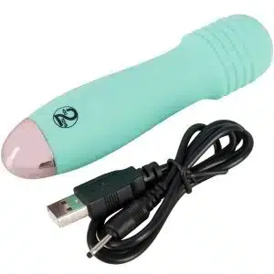 Cuties Mini Vibrator - 7 Vibrationsmodi, weiche Oberfläche, wasserdicht, wiederaufladbar Grün/Rosegold Cuties Mini Vibrator - 7 Vibrationsmodi, weiche Oberfläche, wasserdicht, wiederaufladbar Grün/Rosegold – Bild 4