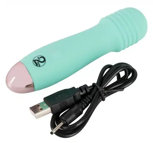 Cuties Mini Vibrator - 7 Vibrationsmodi, weiche Oberfläche, wasserdicht, wiederaufladbar Grün/Rosegold Cuties Mini Vibrator - 7 Vibrationsmodi, weiche Oberfläche, wasserdicht, wiederaufladbar Grün/Rosegold