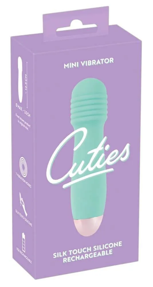 Cuties Mini Vibrator - 7 Vibrationsmodi, weiche Oberfläche, wasserdicht, wiederaufladbar Grün/Rosegold