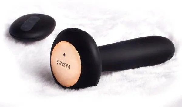 SVAKOM Primo Black - Heizbarer Analplug mit 5 Vibrationsmodi und Fernbedienung Schwarz/Gold