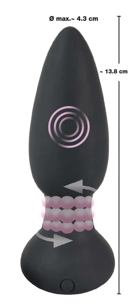 Black Velvets Analplug mit 7 Rotationsmodi Black Velvets Analplug mit 7 Rotationsmodi