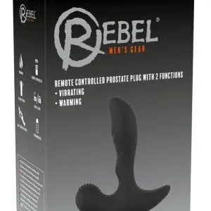 Rebel Prostatavibrator mit Perineumsteg - 11 Vibrationsmodi, 2 Motoren, Wärmefunktion Schwarz/Rosegold