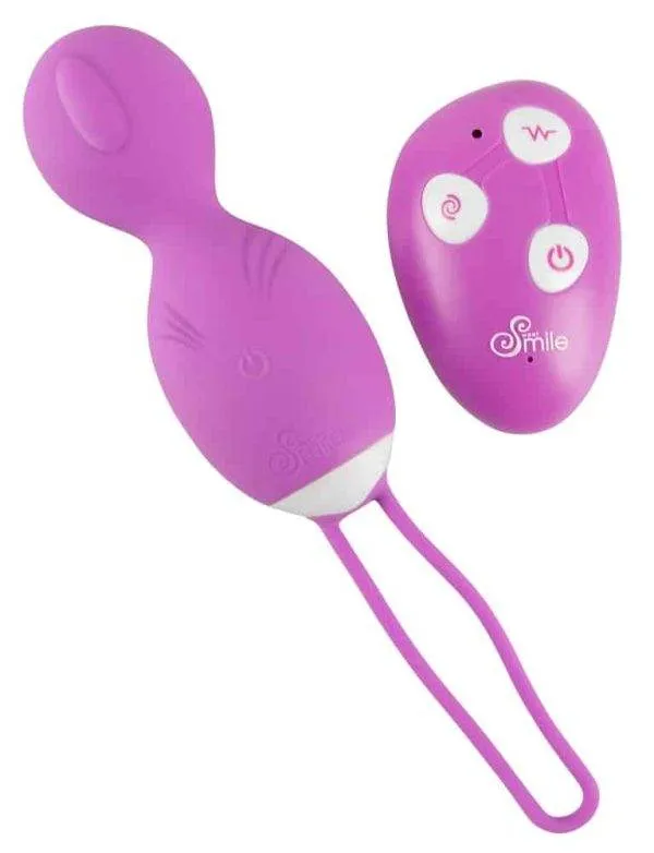 Sweet Smile Vibrokugel-Duo | G-Punkt-Stimulation | 10 Vibrationsmodi | Rotationsmodus | Wiederaufladbar Lila/Weiß