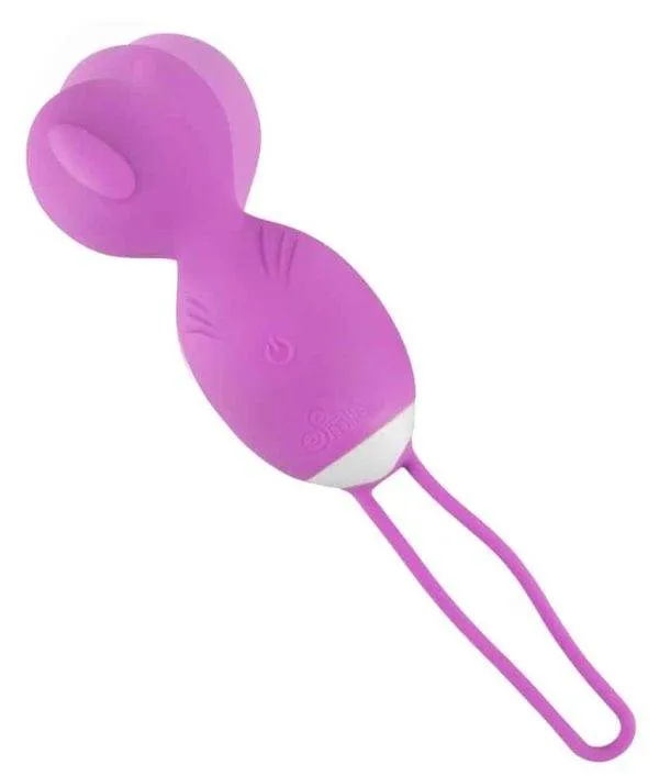 Sweet Smile Vibrokugel-Duo | G-Punkt-Stimulation | 10 Vibrationsmodi | Rotationsmodus | Wiederaufladbar Lila/Weiß