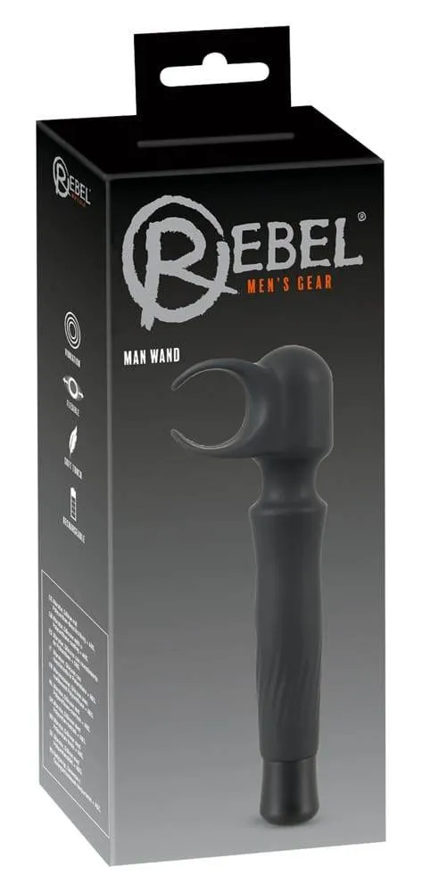 Rebel Man Wand - Kraftvoller Massagestab mit Masturbator-Ring